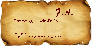 Farsang András névjegykártya